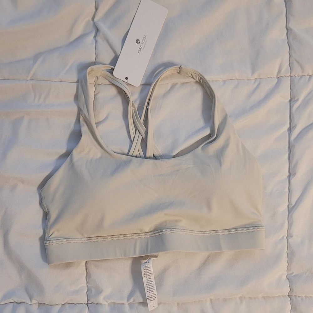 Cream Sports Bra by CRZ Yoga